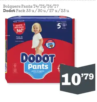 Sorli Bolquers Pants T4/T5/T6/T7 Dodot Pack 33 u/30 u/27 u/23 u oferta