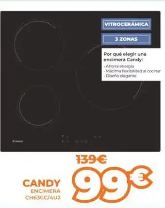 Pascual Martí CANDY ENCIMERA CH63CC/4U2 oferta