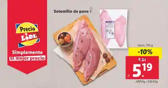 Lidl Solomillo de pavo! oferta