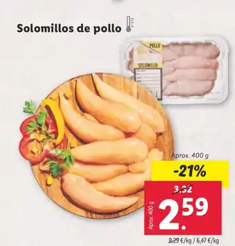 Lidl Solomillos de pollo oferta