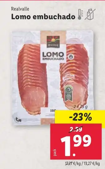 Lidl Lomo embuchado oferta