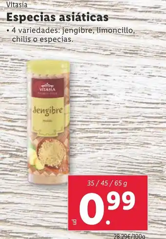 Lidl Especias asiáticas oferta