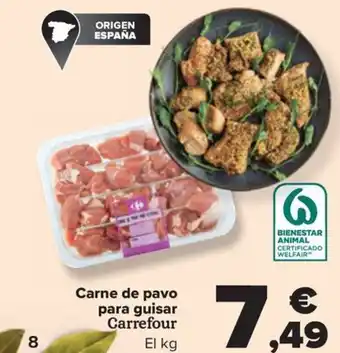 Carrefour Carne de pavo para guisar Carrefour oferta