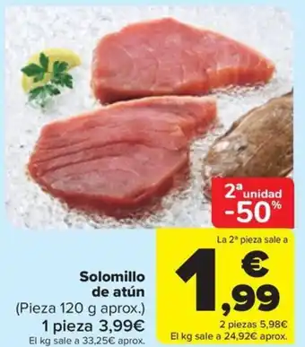 Carrefour Solomillo de atún (Pieza 120 g aprox.) oferta