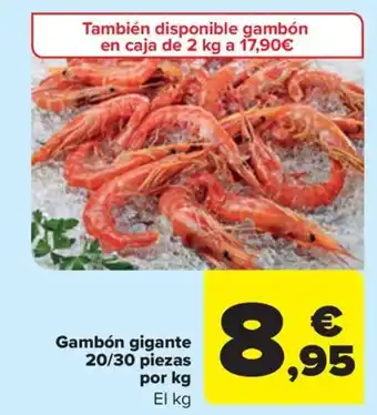 Carrefour Gambón gigante 20/30 piezas por kg oferta