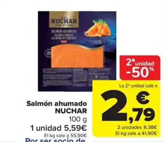 Carrefour Salmón ahumado NUCHAR 100 g oferta