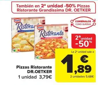 Carrefour Pizzas Ristorante DR.OETKER oferta