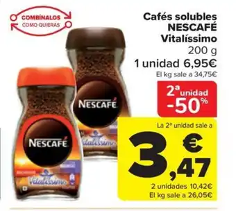 Carrefour Cafés solubles NESCAFÉ Vitalíssimo 200 g oferta