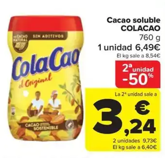 Carrefour Cacao soluble COLACAO oferta