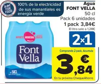 Carrefour Agua FONT VELLA oferta