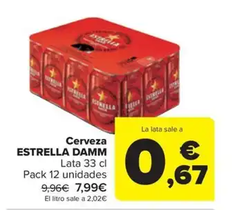 Carrefour Cerveza ESTRELLA DAMM oferta