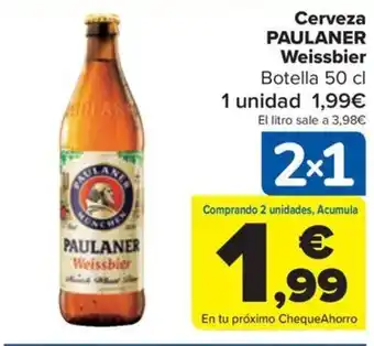 Carrefour Cerveza PAULANER Weissbier oferta