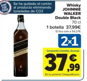 Carrefour Whisky JOHNNIE WALKER Double Black 70 cl oferta