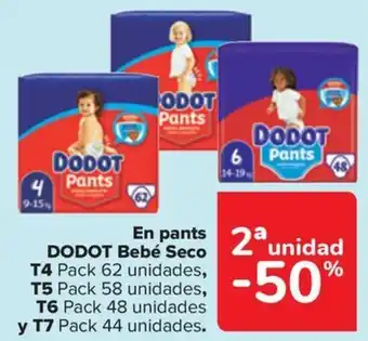Carrefour En pants DODOT Bebé Seco oferta