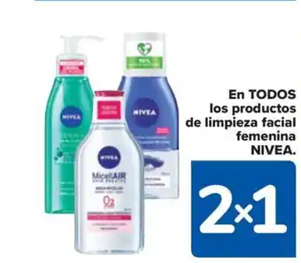 Carrefour EN TODOS los productos de limpieza facial femenina NIVEA. oferta