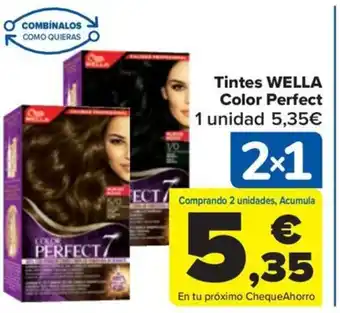 Carrefour Tintes WELLA Color Perfect oferta