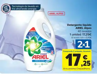 Carrefour Detergente líquido ARIEL Alpes oferta