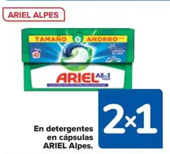 Carrefour En detergentes en cápsulas ARIEL Alpes. oferta