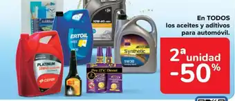 Carrefour EN TODOS los aceites y aditivos para automóvil. oferta
