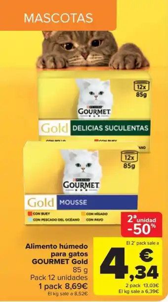 Carrefour Alimento húmedo para gatos GOURMET Gold oferta