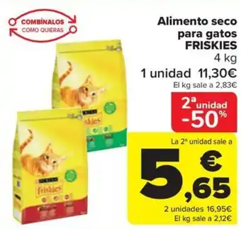 Carrefour Alimento seco para gatos FRISKIES 4 kg oferta
