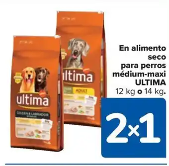Carrefour En alimento seco para perros médium-maxi ULTIMA 12 kg o 14 kg. oferta