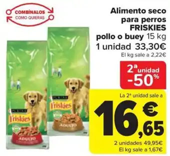 Carrefour Alimento seco para perros FRISKIES oferta