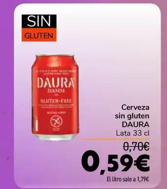 Carrefour Cerveza Sin Gluten Daura Lata 33cl oferta