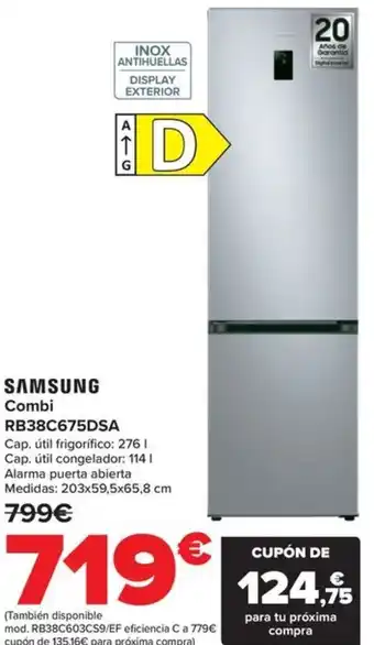 Carrefour SAMSUNG Combi RB38C675DSA oferta