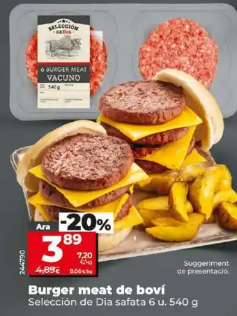 Dia Burger meat de boví oferta