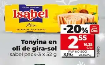 Dia Tonyina en oli de gira-sol oferta