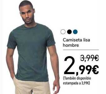 Carrefour Camiseta Lisa Hombre oferta