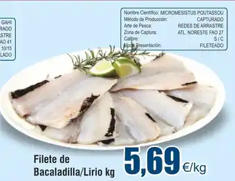 FROIZ Filete de Bacaladilla/Lirio kg oferta