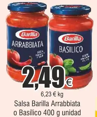 FROIZ Salsa Barilla Arrabbiata o Basílico 400 g unidad oferta