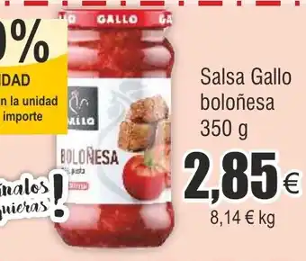 FROIZ Salsa Gallo boloñesa 350 g oferta