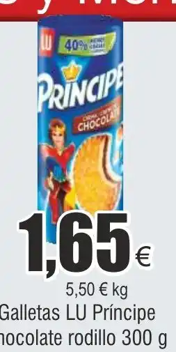 FROIZ Galletas LU Príncipe chocolate rodillo 300 g oferta