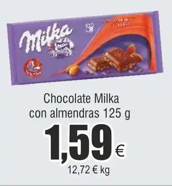 FROIZ Chocolate Milka con almendras 125 g oferta