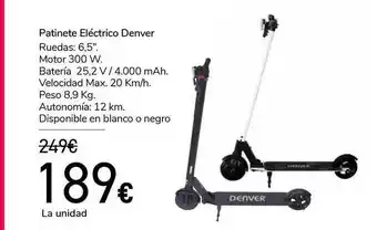 Carrefour Patinet Eléctrico Denver oferta