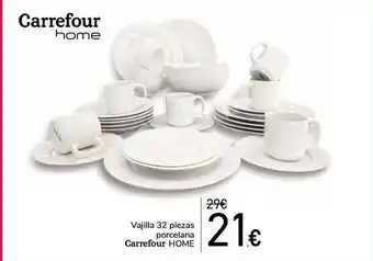 Carrefour Vajilla 32 Piezas Porcelana Carrefour Home oferta