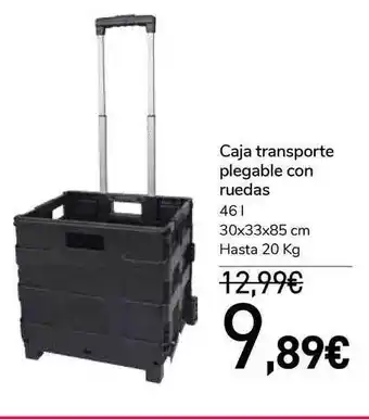 Carrefour Caja Tranpsorte Plegable Con Ruedas oferta
