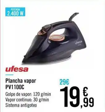 Carrefour Ufesa Plancha Vapor Pv1100c oferta
