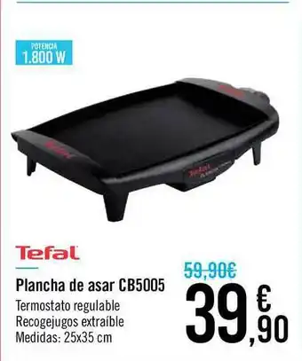 Carrefour Tefal Plancha De Asar Cb5005 oferta