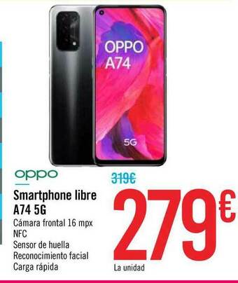 Carrefour Oppo Smartphone Libre A74 5g oferta