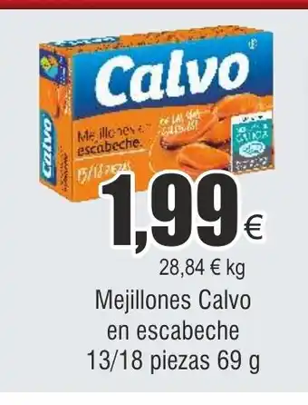 FROIZ Mejillones Calvo en escabeche 13/18 piezas 69 g oferta