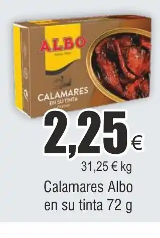 FROIZ Calamares Albo en su tinta 72 g oferta