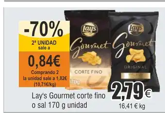 FROIZ Lay's Gourmet corte fino o sal 170 g unidad oferta