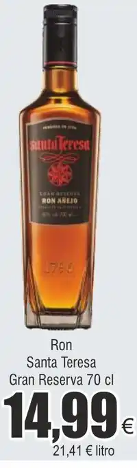 FROIZ Ron Santa Teresa Gran Reserva 70 cl oferta