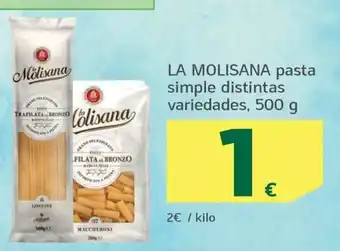 HiperDino LA MOLISANA pasta simple distintas variedades, 500 g oferta
