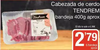 SPAR Tendrem Cabezada de cerdo bandeja 400g oferta