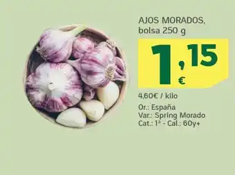 HiperDino AJOS MORADOS, bolsa 250 g oferta